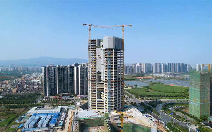 城市“金名片”| 5845cc威尼斯塔机助建新会第一高楼